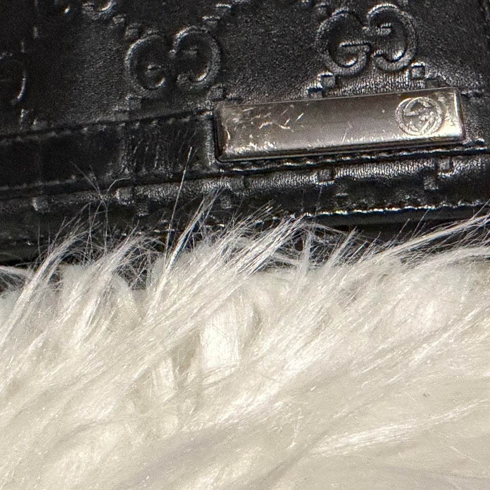 Authentic Gucci Black Leather Embossed Wallet wit… - image 2